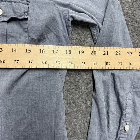 J. Crew The Perfect Shirt Womens Small Blue Chambray Roll Tab 100% Cotton - Picture 7 of 8